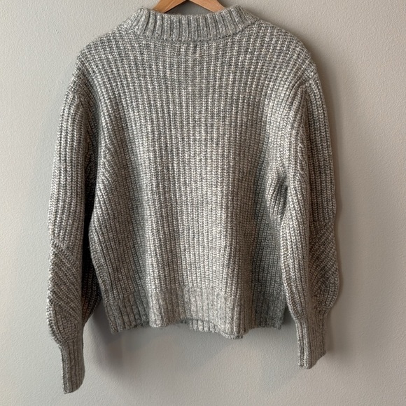 A New Day Cozy Cable Knit Pullover Crewneck Sweater in Heather Gray Size Large - Picture 4 of 8